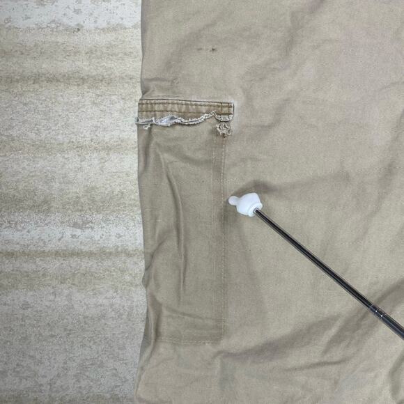 Vintage 90s Carhartt Cargo Pants 36x32 Baggy Wide Leg Tan Canvas Dungarees - Picture 6 of 7